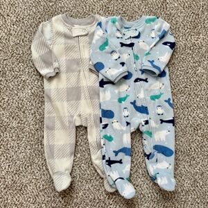 Lullaby Lane Fleece Zip Pajamas